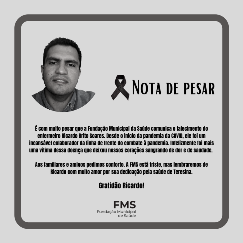 Enfermeiro morre de covid-19