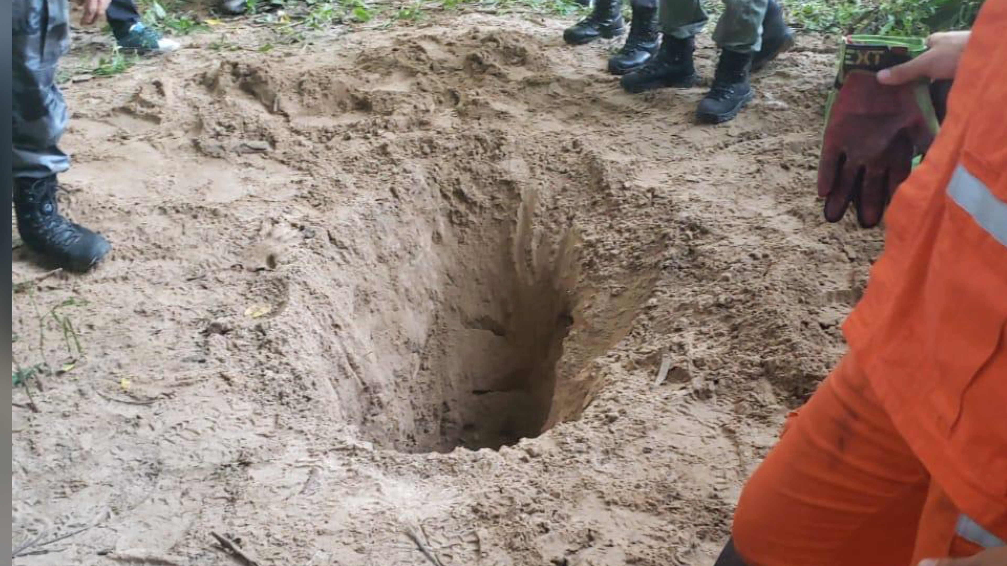 Cova onde o corpo foi encontrado