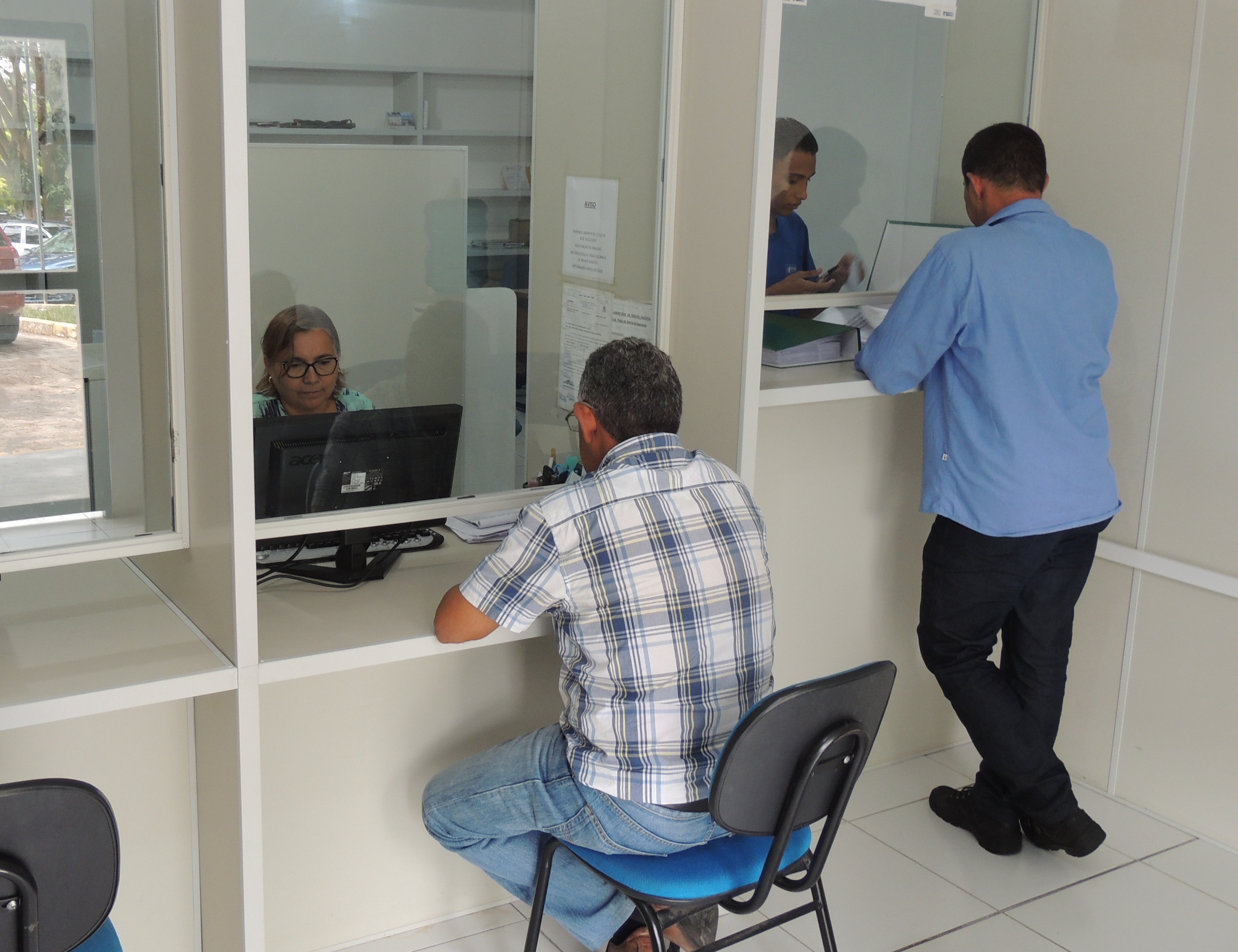 Posto de atendimento na sede da Agespisa