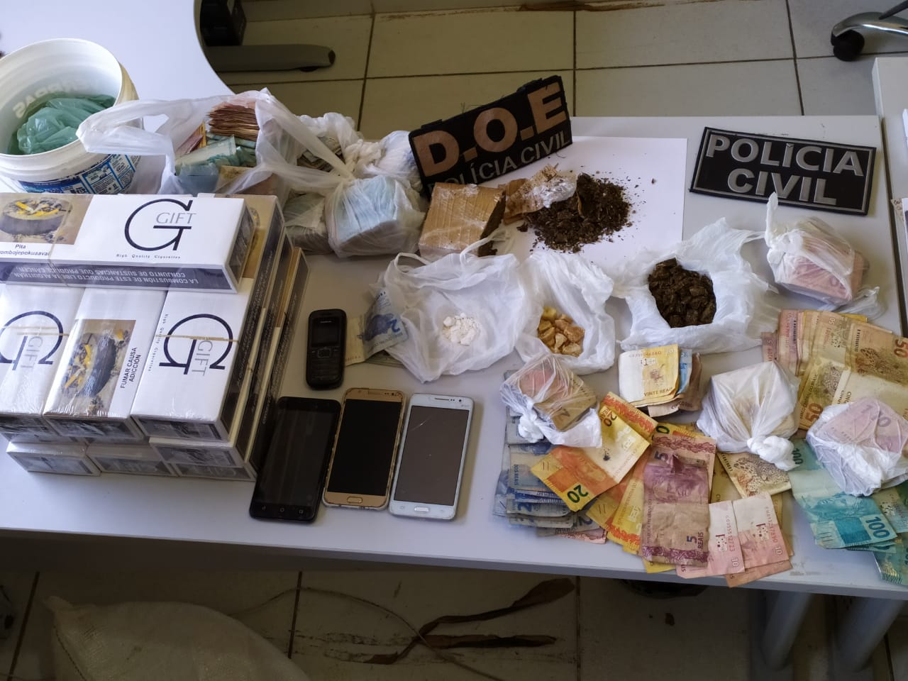 Droga apreendida em São José do Divino