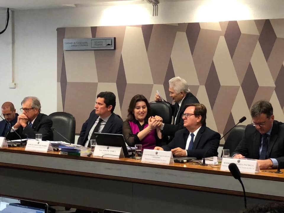 Senador Elmano Férrer durante audiência pública com Sérgio Moro em Brasília