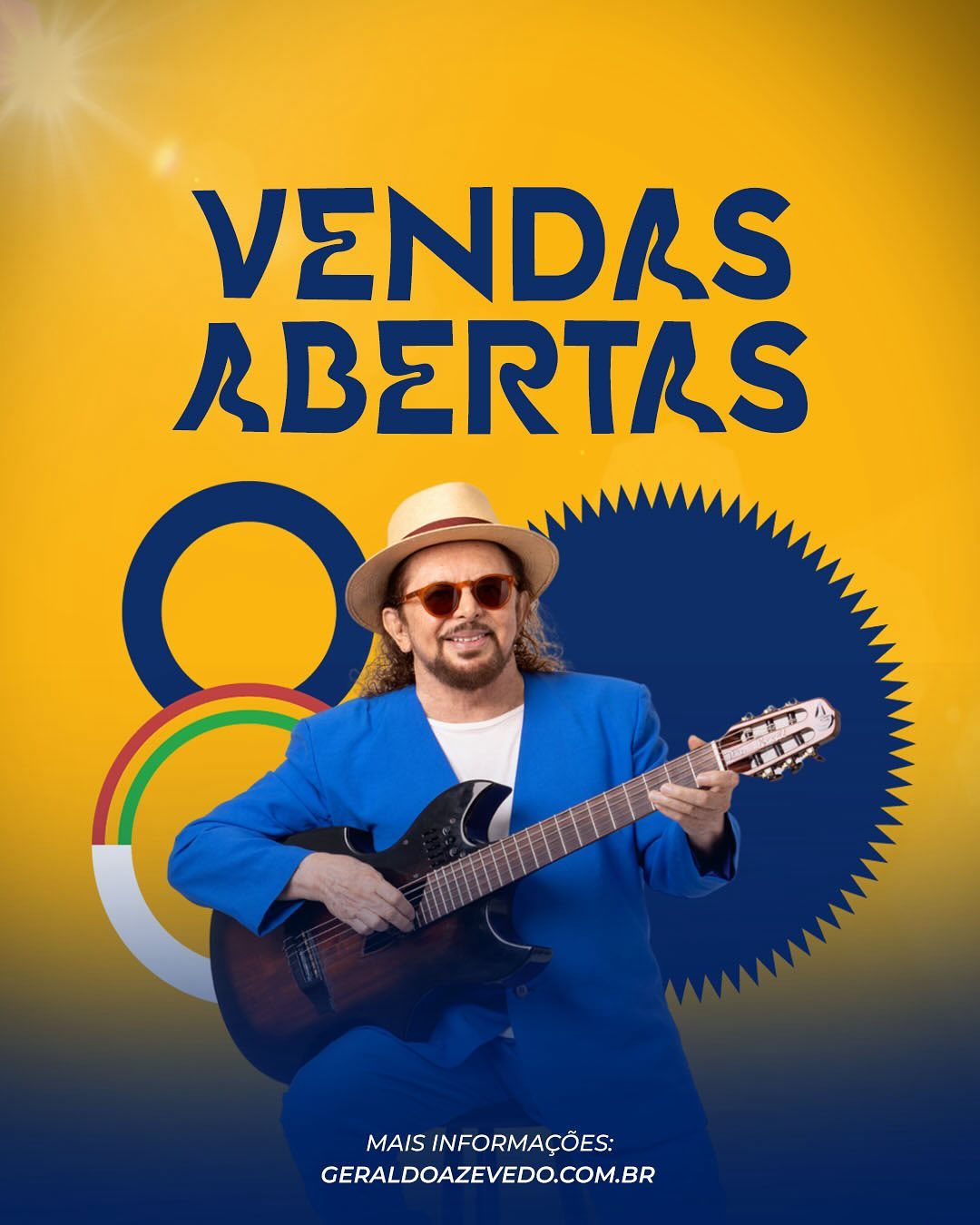 Abertas as vendas para o show de Geraldo Azevedo em Teresina