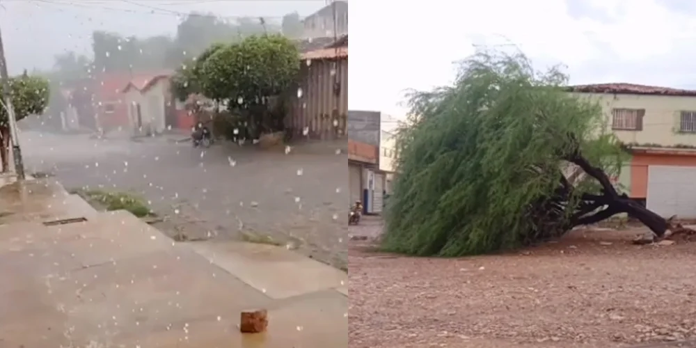 Chuva de granizo em Paulistana