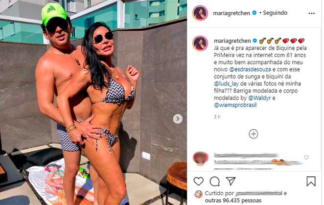 Gretchen com noivo Esdras de Souza