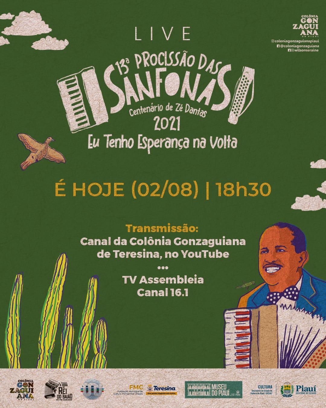 Hoje tem live no YouTube: Procissão das Sanfonas, formato inédito