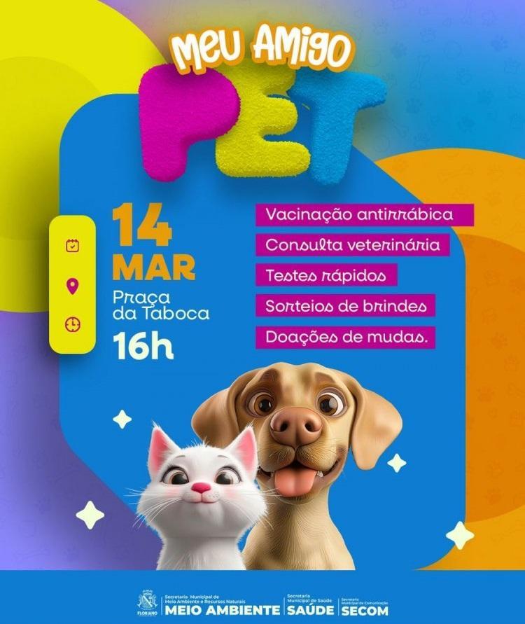 A campanha "Meu Amigo Pet" será realizada na Praça do bairro Taboca