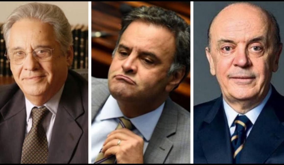 FHC, Aécio Neves e José Serra foram os grandes nomes do PSDB