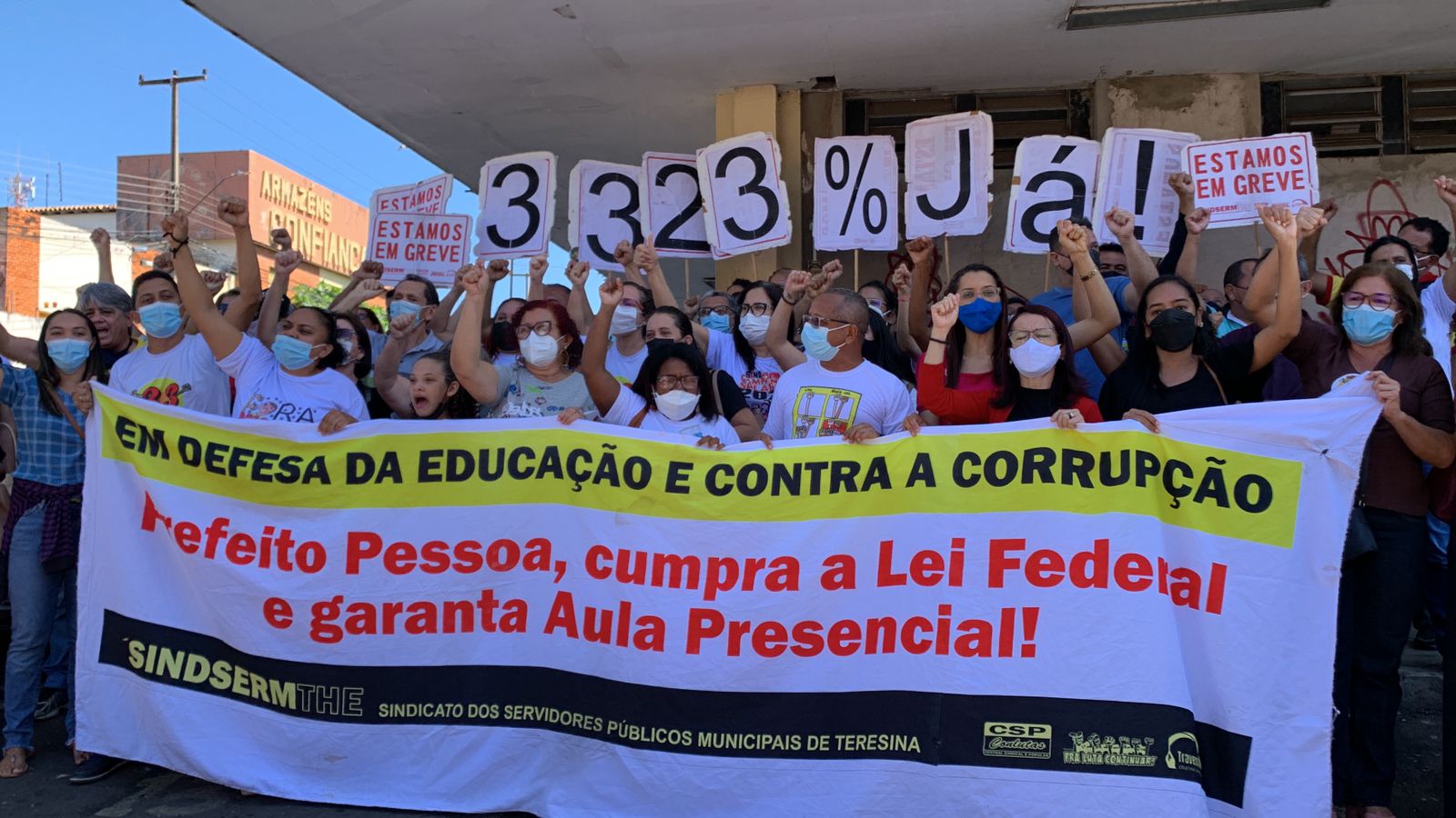 Manifestação de professores