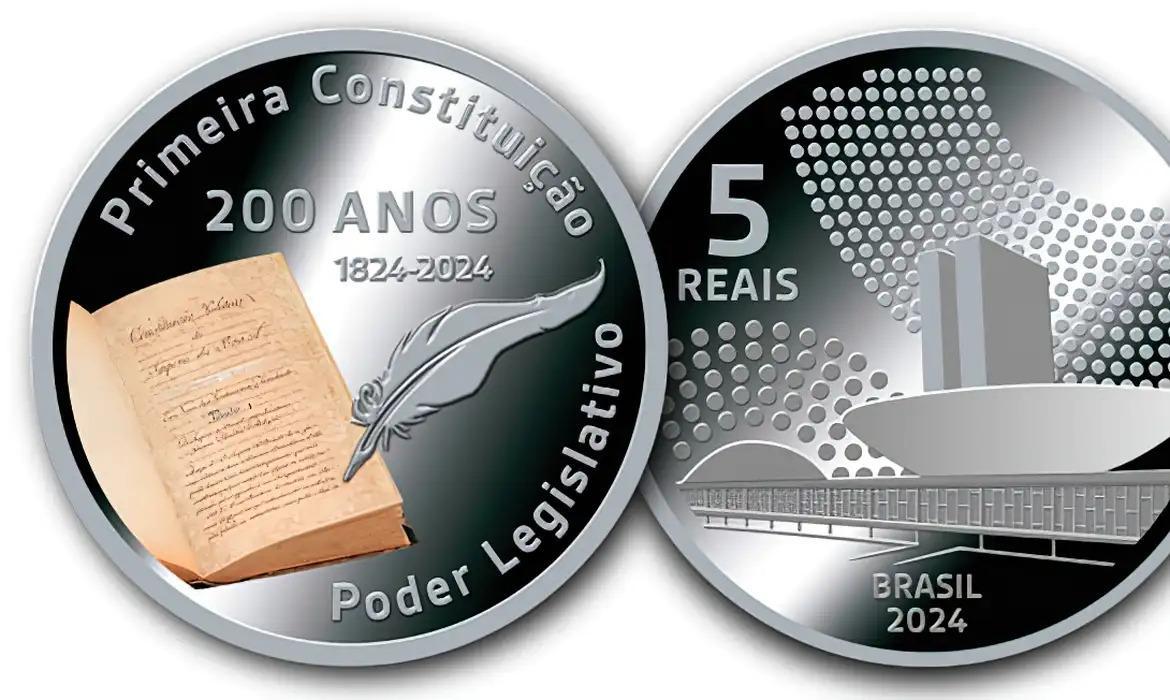 Moeda comemorativa de 200 anos da constituição