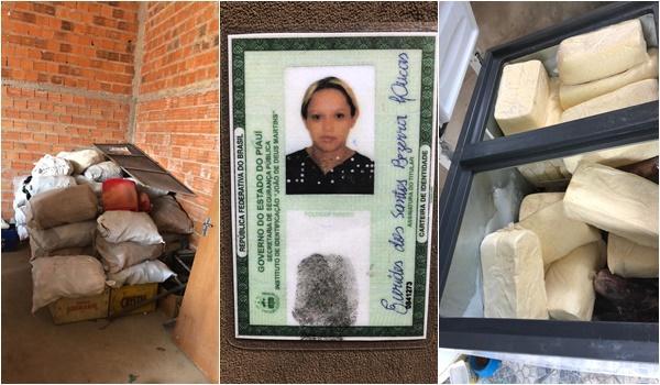 Ao centro, identidade da mulher presa pela polícia