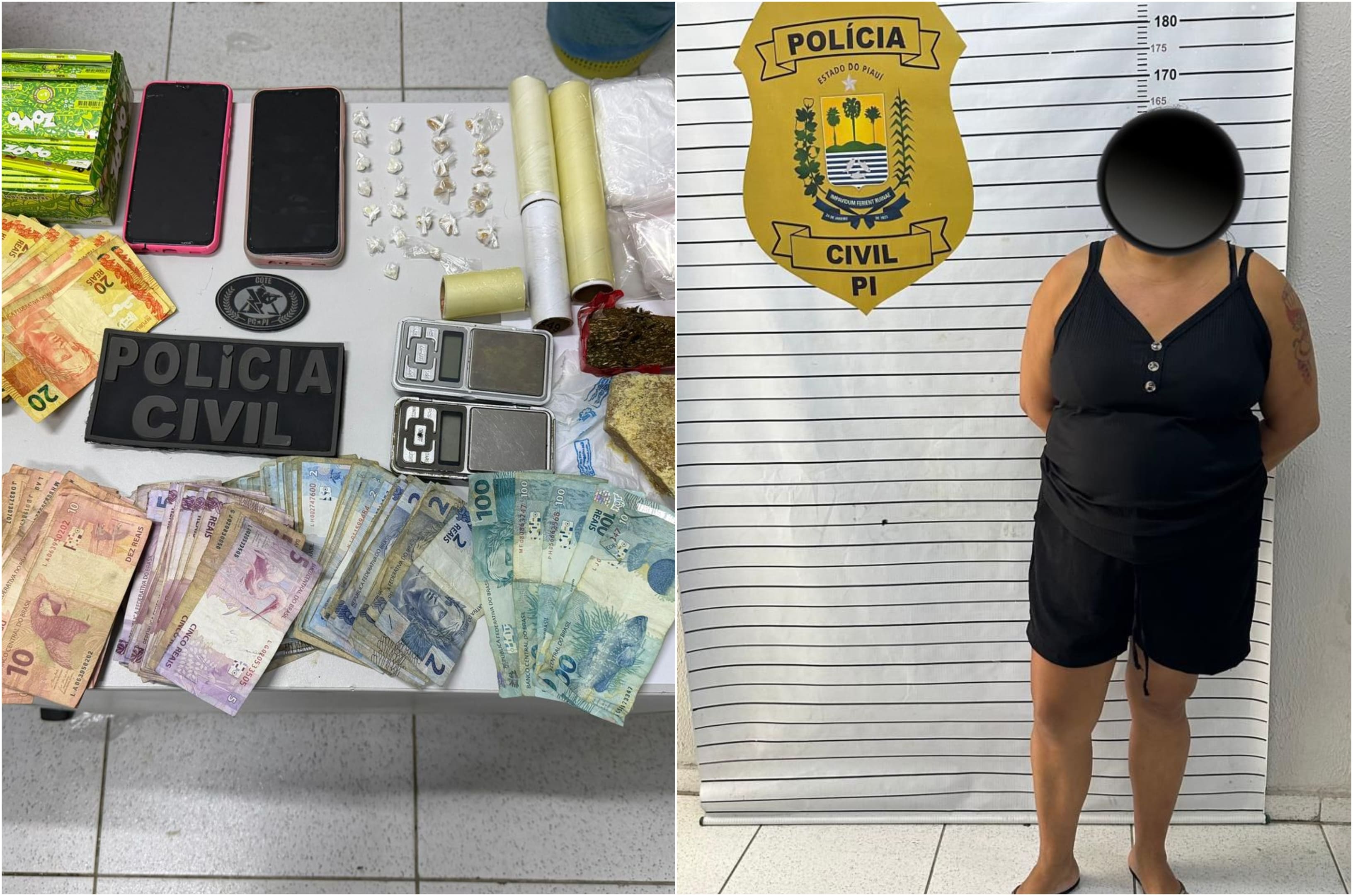 Polícia Civil estoura ponto de drogas e prende mulher em Parnaíba