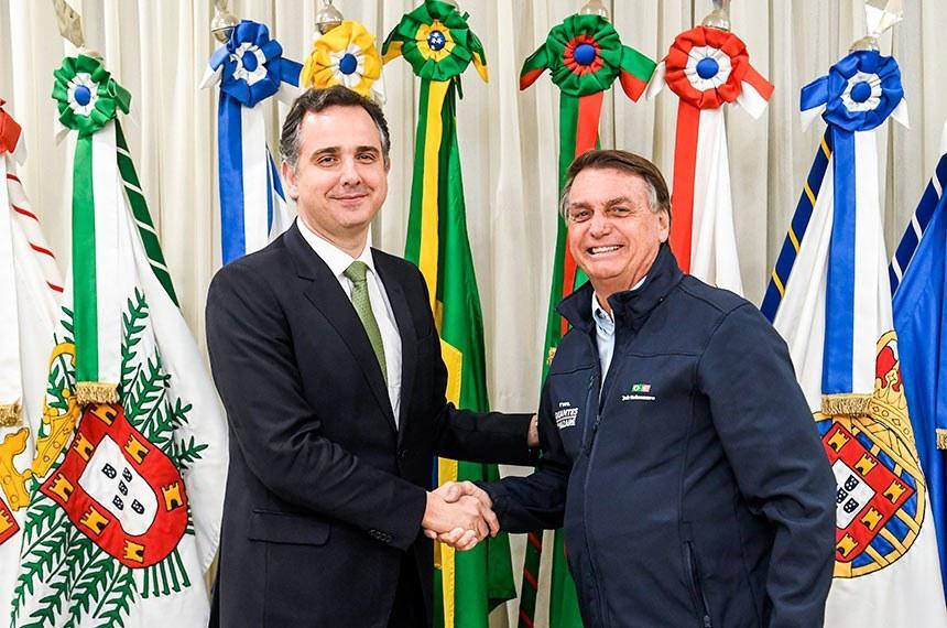 Rodrigo Pacheco e Jair Bolsonaro