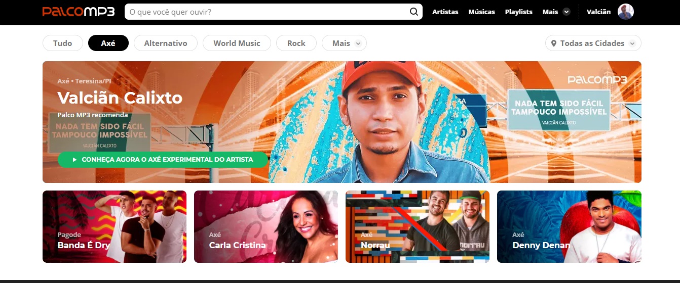 Valciãn Calixto é destaque no Palco MP3 em TOP 5 dos mais ouvidos em Teresina