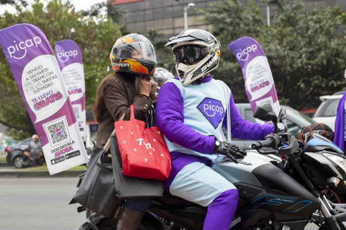 Motorista do app de corrida de motos