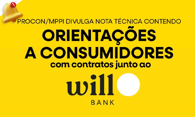 O Will Bank teve liquidação extrajudicial decretada pelo Banco Central no dia 21 de janeiro