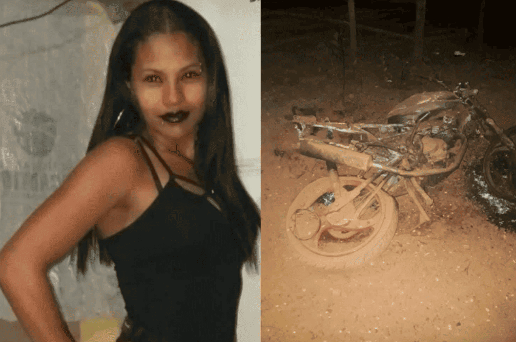 Mulher morre e homem fica ferido durante colisão frontal entre motocicletas