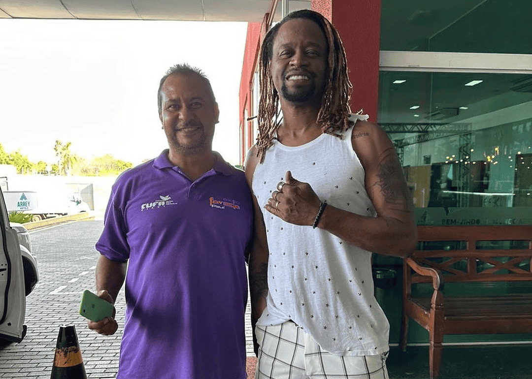 Michel Ângelo e Toni Garrido na Expo Favela