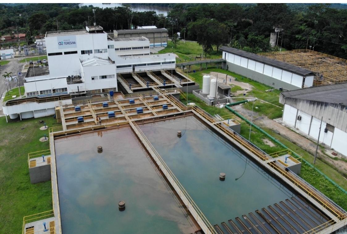 Uma das estações de tratamento de água de Teresina