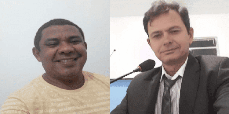 Vereador Jesus à esquerda e vereador Reginaldo à direita