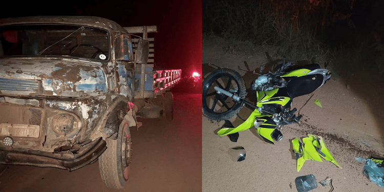 Acidente entre moto e caminhão em Barras