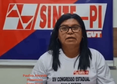 Paulina Almeida, presidente do Sinte-PI