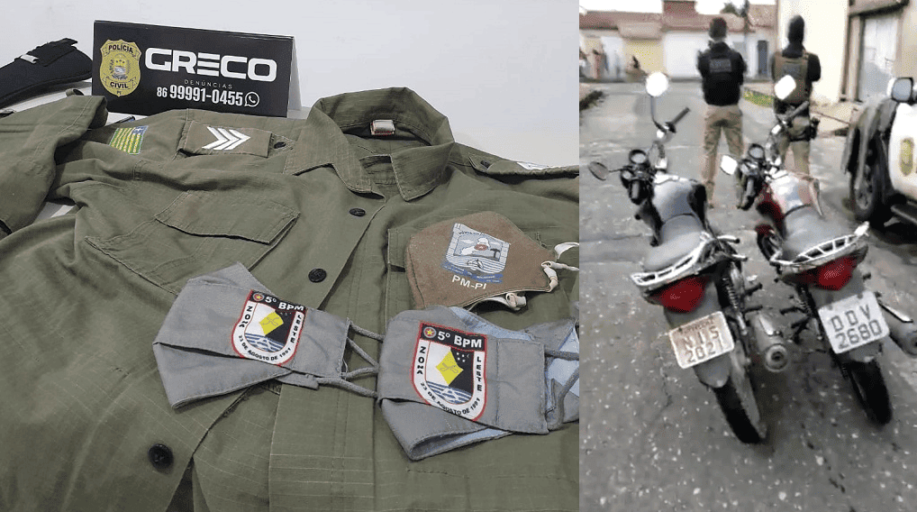 Homem é preso com farda da PM e motos roubadas