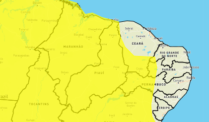 Inmet emite alerta de chuvas intensas em todo o Piauí