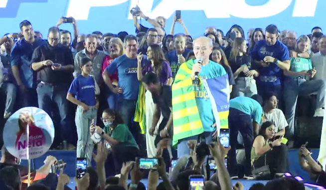 Silvio Mendes durante convenção partidária