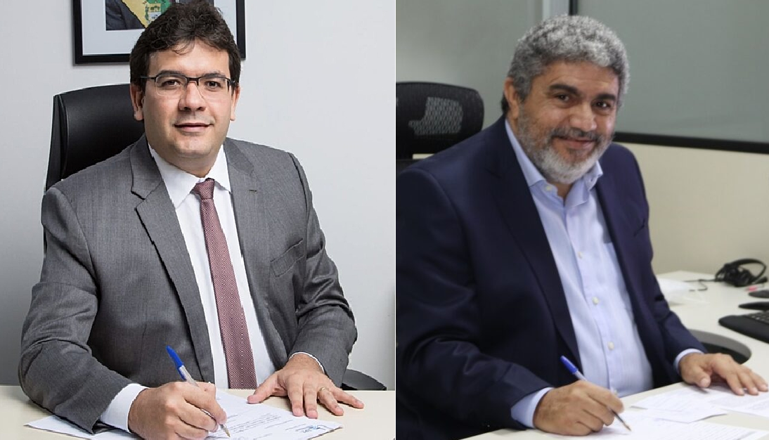Rafael Fonteles e o secretário de Fazenda Antônio Luiz