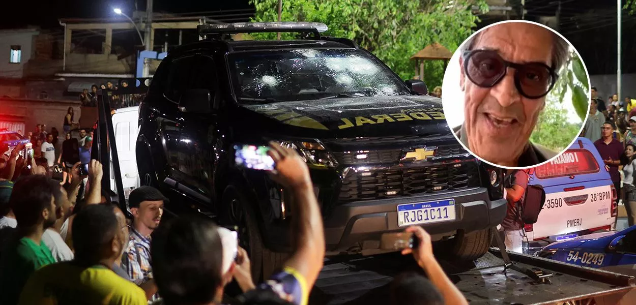 Veículo da PF atingido por disparos de Roberto Jefferson no domingo