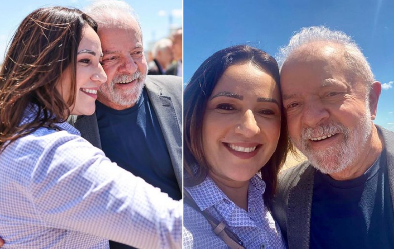 Rejane Dias com Lula