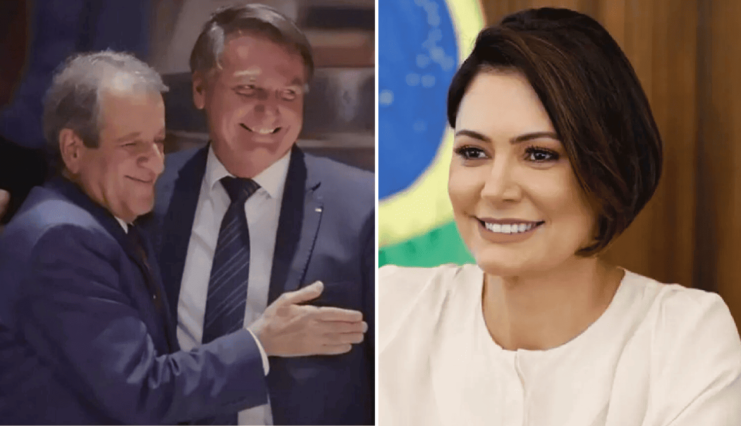 Valdemar Costa Neto, Bolsonaro e Michelle Bolsonaro