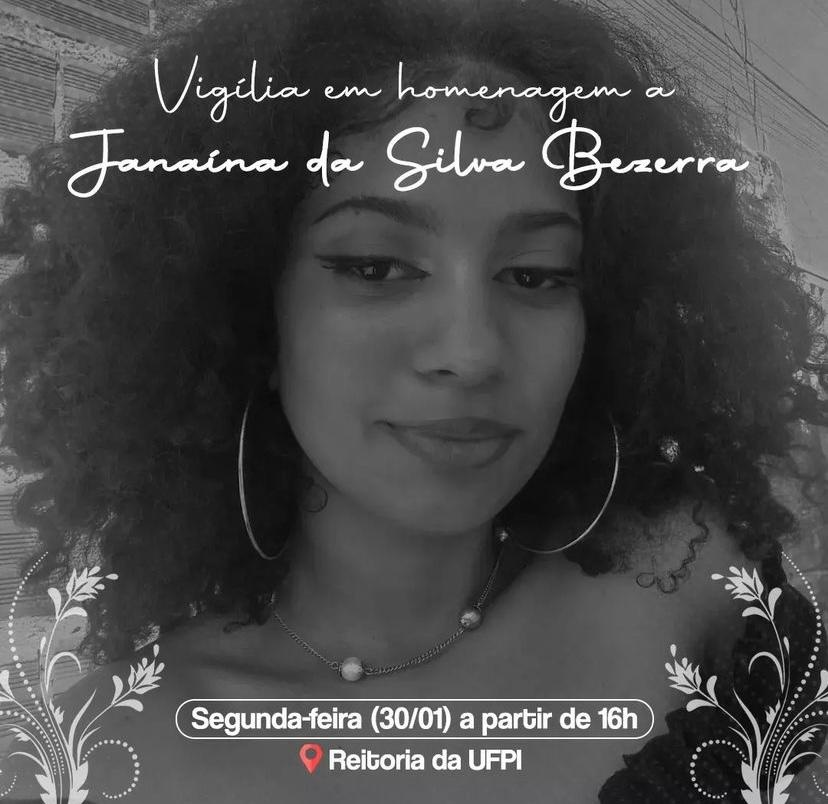 Estudantes da UFPI farão homenagem à Janaína Bezerra