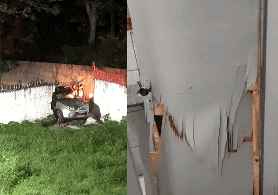 Assaltantes roubam carro e sofrem acidente na fuga