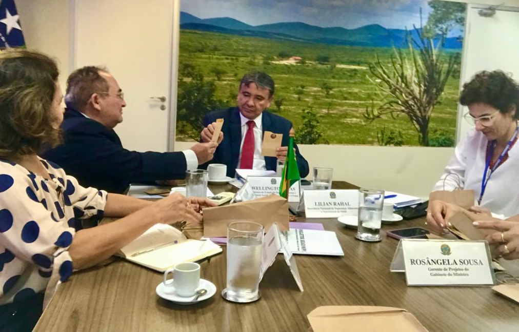 Wellington Dias recebe Francisco Guedes em Brasília