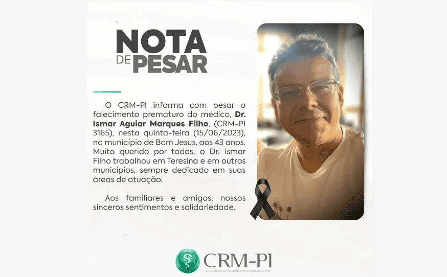 Nota de pesar do CRM-PI