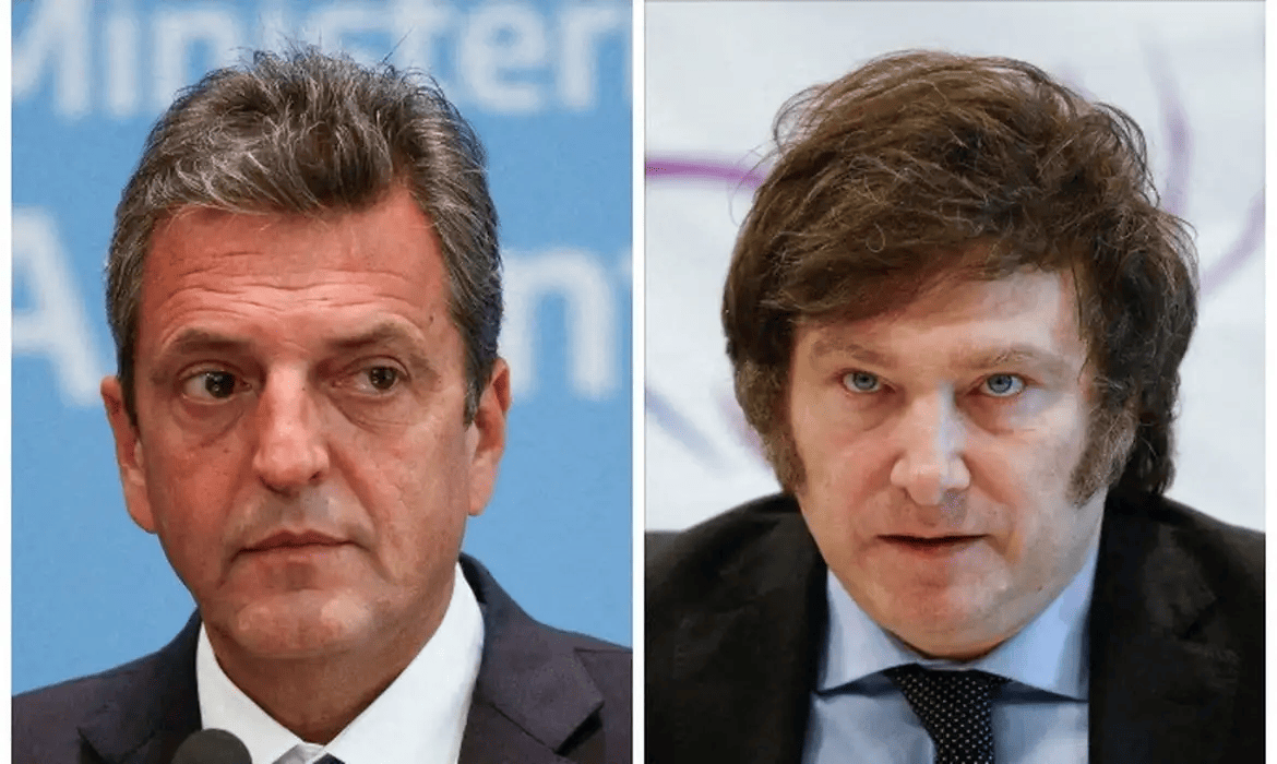 Sergio Massa e Javier Milei