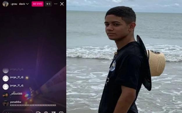 David foi o adolescente que caiu de moto enquanto fazia live