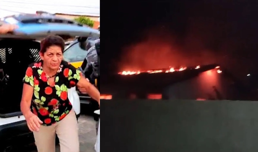 Moradores incendiaram a casa de Lucélia Maria