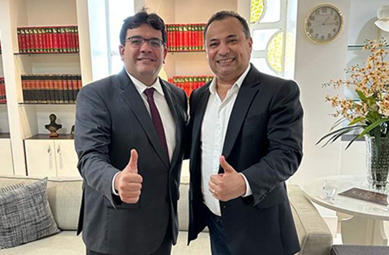 Rafael Fonteles com o deputado estadual Evaldo Gomes