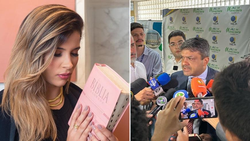 Tatiana Medeiros chegou para a audiência de custódia com uma bíblia na mão