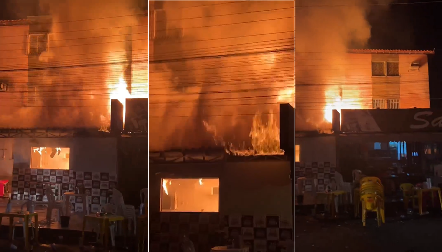 Hamburgueria pegou fogo no bairro Morada Nova