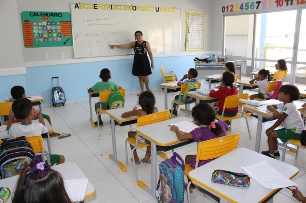 Alunos em sala de aula