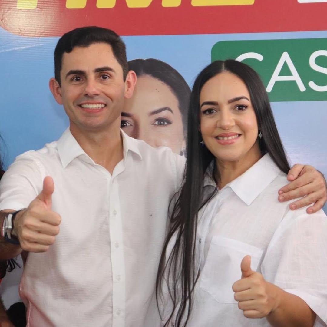 Júnior Abréu e Anna Belé - prefeito e vice-prefeita de Castelo do Piauí