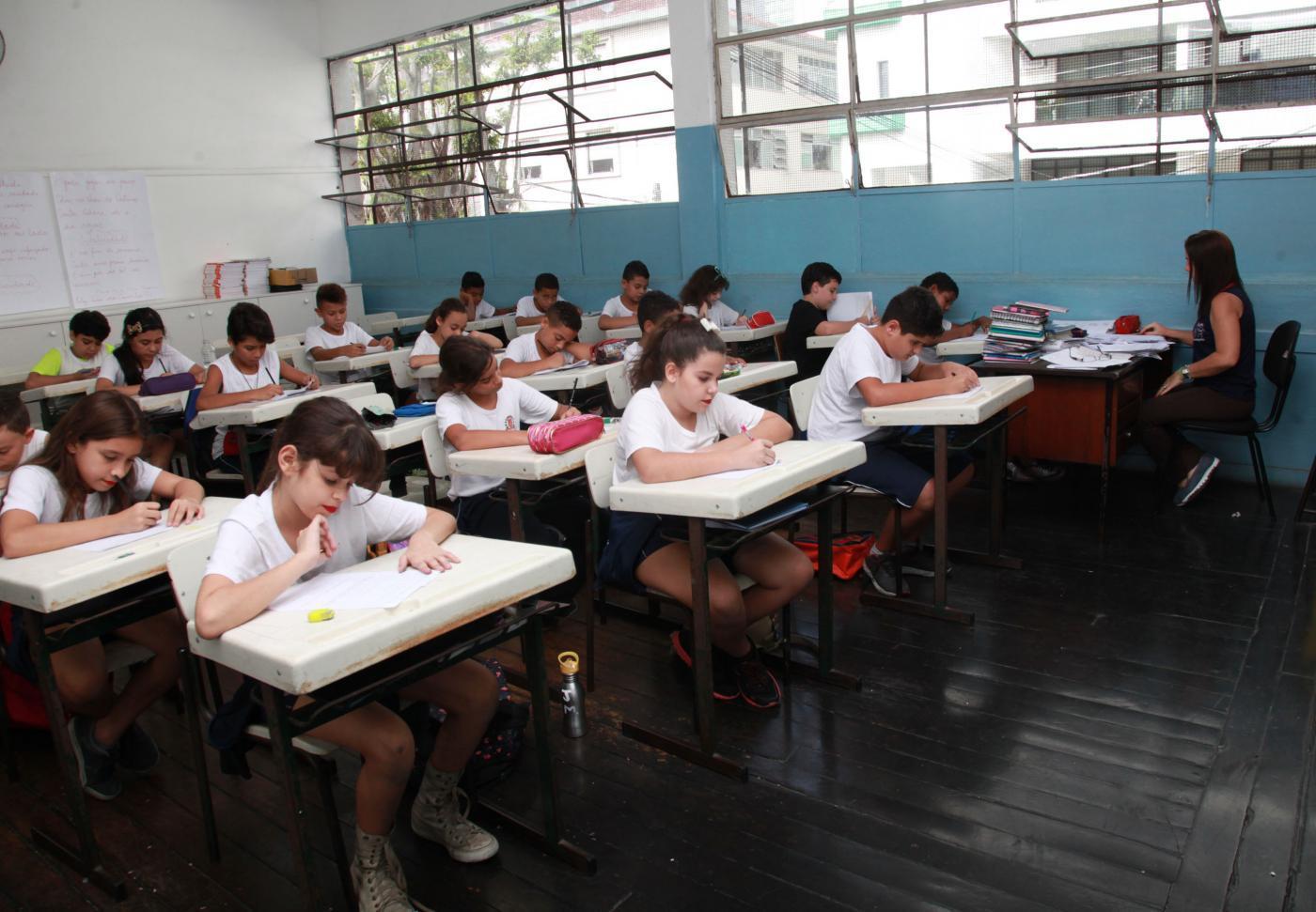 Alunos em sala de aula