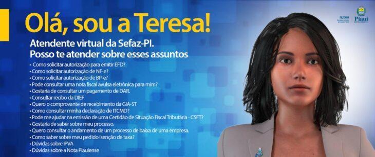 Teresa, atendente virtual da Sefaz