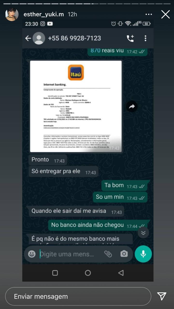Comprovante de depósito falso