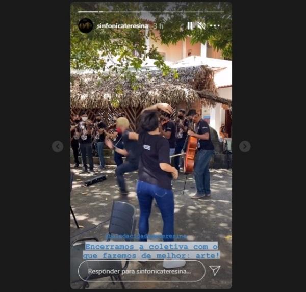 O encerramento da entrevista teve apresentações de dança e música
