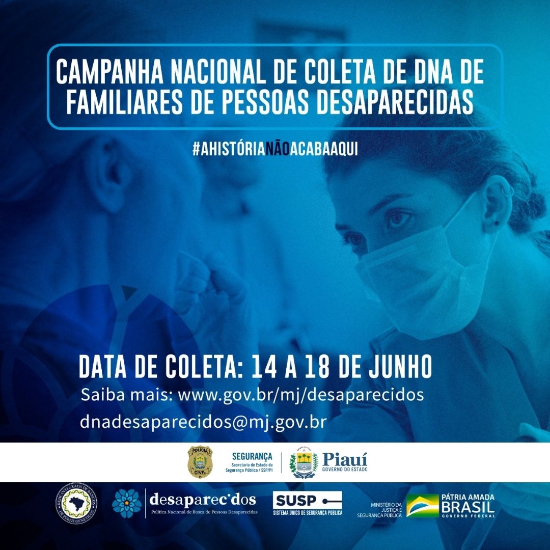 Campanha coleta amostras de pessoas que tenham parentes desaparecidos