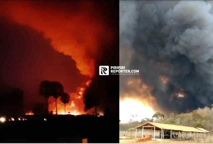 Incêndio se alastra em São João da Fronteira